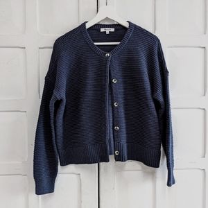 Madewell RARE NAVY BLUE Deville cotton cardigan S